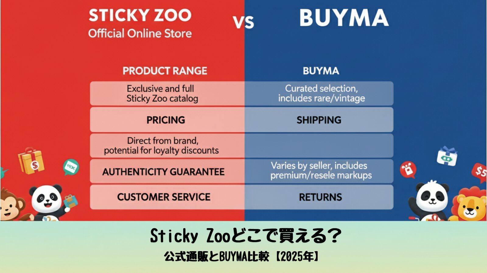 Sticky Zooどこで買える？公式通販とBUYMAを比較した2025年版記事のアイキャッチ画像