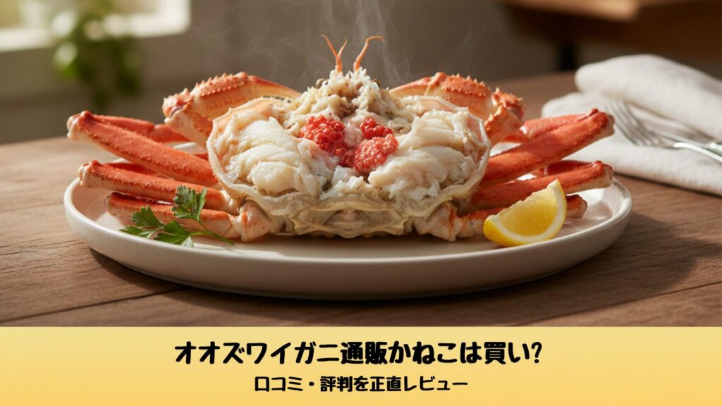 湯気が立ちのぼる、身がぎっしり詰まったオオズワイガニのボイル