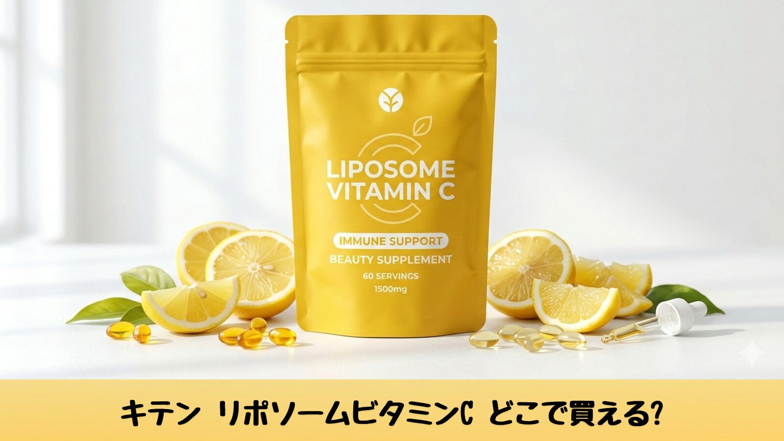 キテン リポソームビタミンCのパッケージ画像｜どこで買えるか解説記事